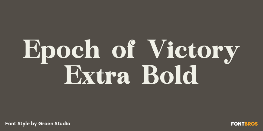 Epoch of Victory Extra Bold Poster
