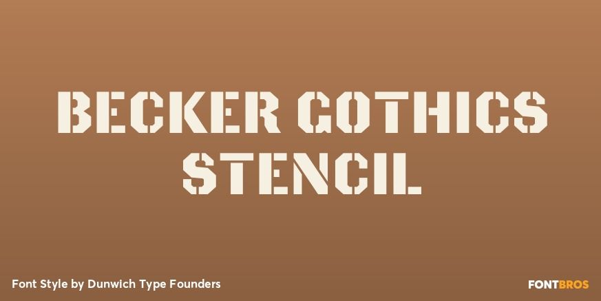 Becker Gothics Stencil Poster