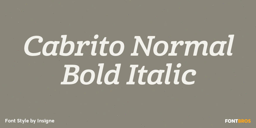Cabrito Normal Bold Italic Poster