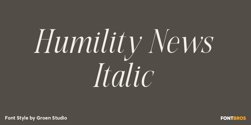 Humility News Italic Poster