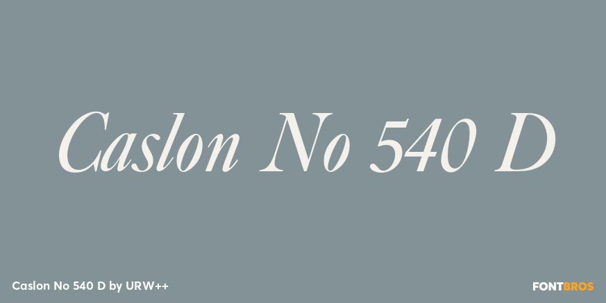 Caslon No 540 D Poster