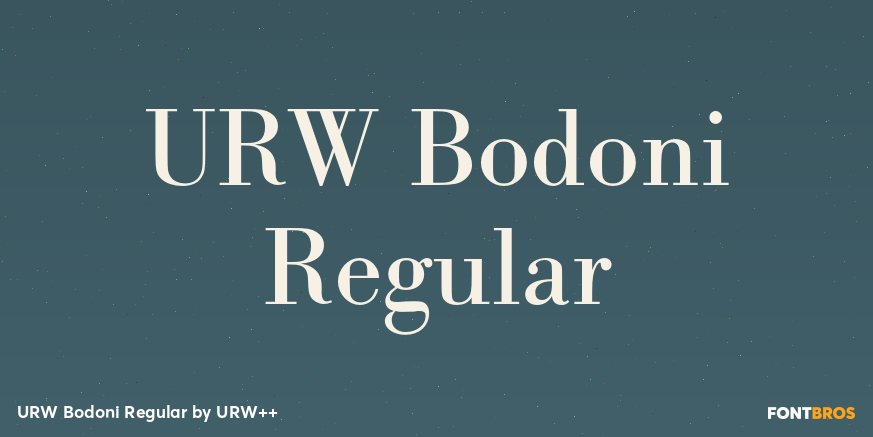 URW Bodoni Regular Poster