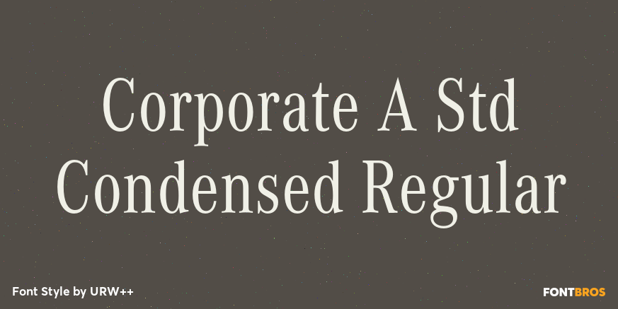Corporate A Std Condensed Regular Poster