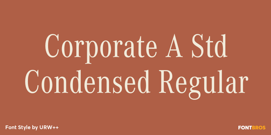 Corporate A Std Condensed Regular Poster