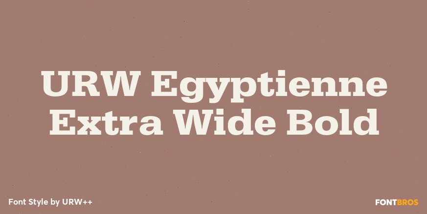 URW Egyptienne Extra Wide Bold Poster