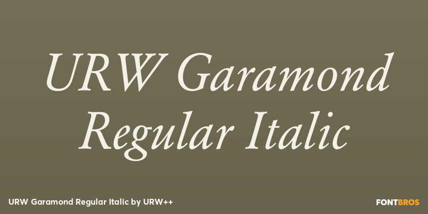 URW Garamond Regular Italic Poster