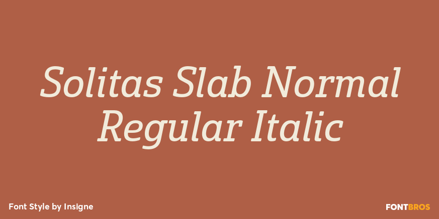 Solitas Slab Normal Regular Italic Poster