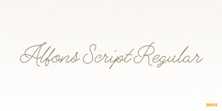 Alfons Script Regular Poster