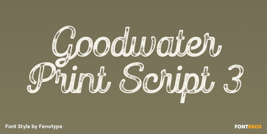 Goodwater Print Script 3 Poster