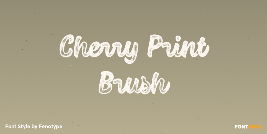 Cherry Print Brush Poster
