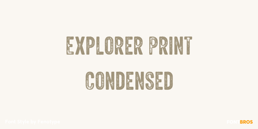 Explorer Print Condensed Poster
