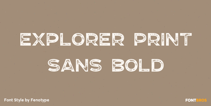 Explorer Print Sans Bold Poster