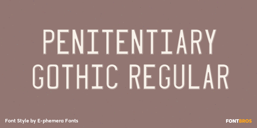Penitentiary Gothic Regular Poster