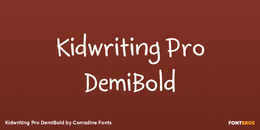 Kidwriting Pro DemiBold Poster