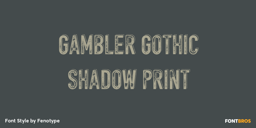 Gambler Gothic Shadow Print Poster
