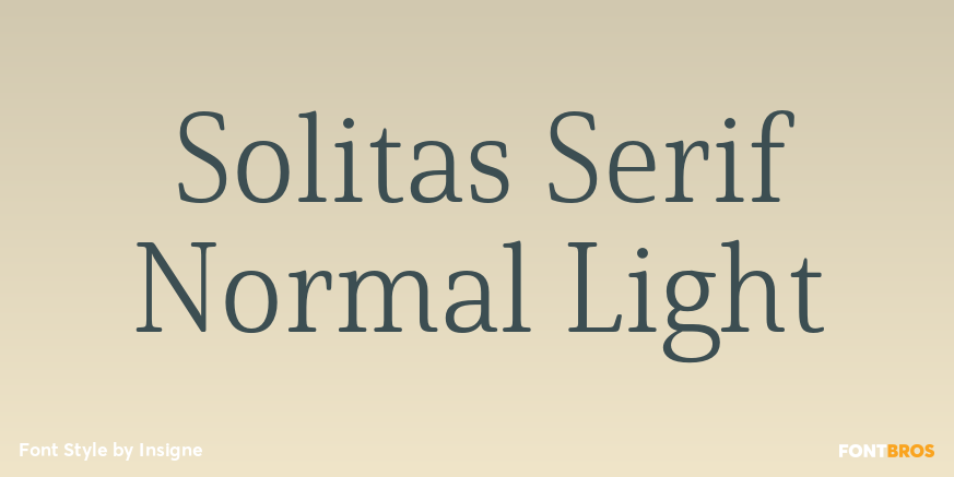 Solitas Serif Normal Light Poster