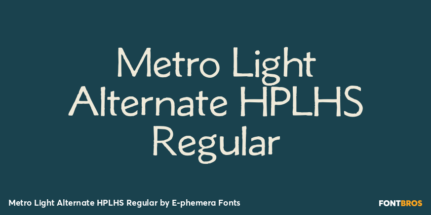 Metro Light Alternate HPLHS Regular Poster