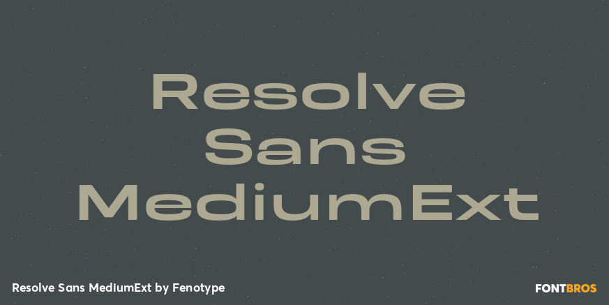 Resolve Sans MediumExt Poster