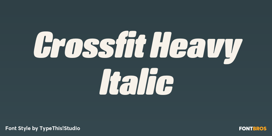 Crossfit Heavy Italic Poster