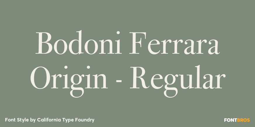 Bodoni Ferrara Origin - Regular Poster