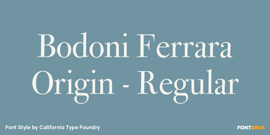 Bodoni Ferrara Origin - Regular Poster