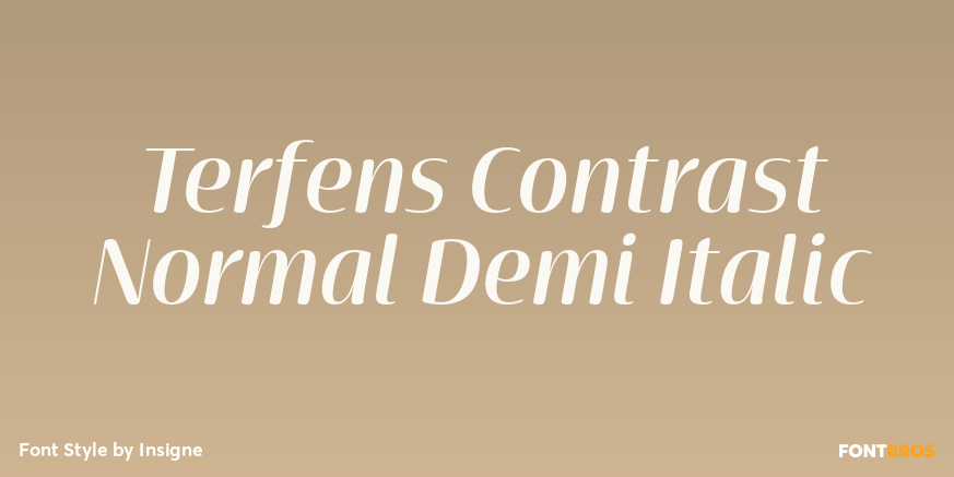 Terfens Contrast Normal Demi Italic Poster