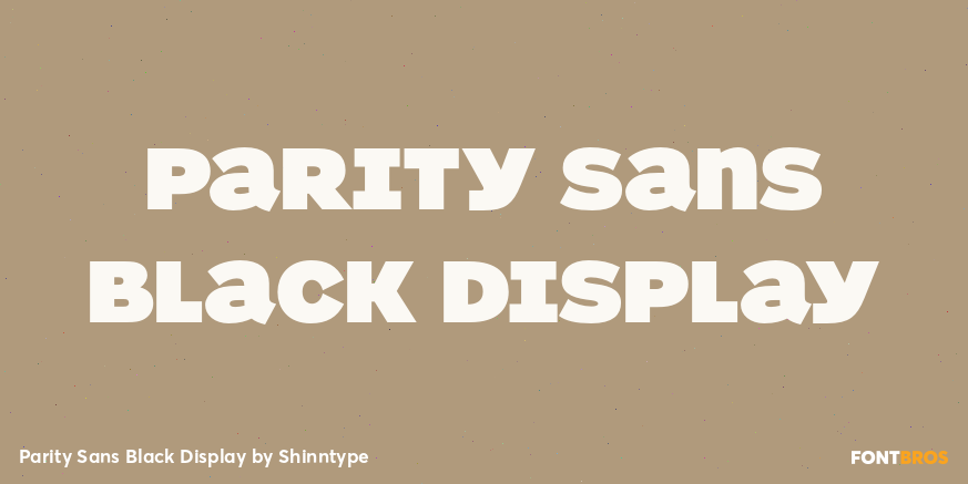 Parity Sans Black Display Poster
