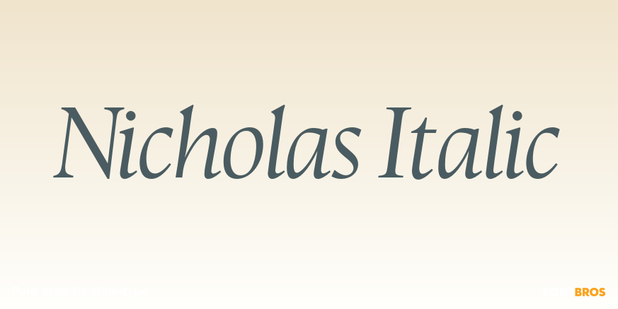 Nicholas Italic Poster