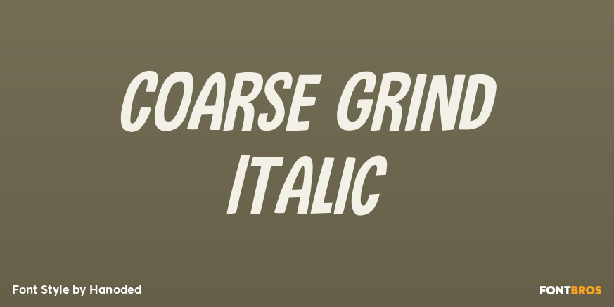 Coarse Grind Italic Poster