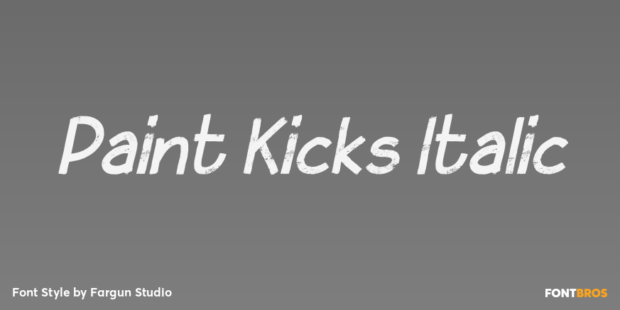 Paint Kicks Italic Poster
