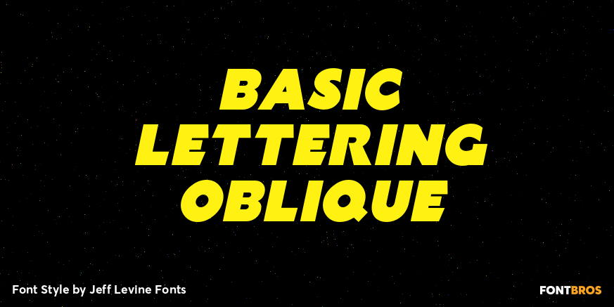 Basic Lettering Oblique Poster