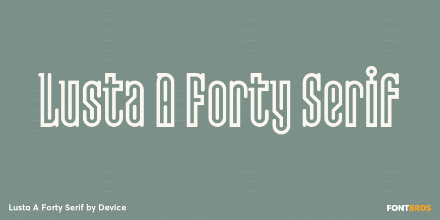 Lusta A Forty Serif Poster