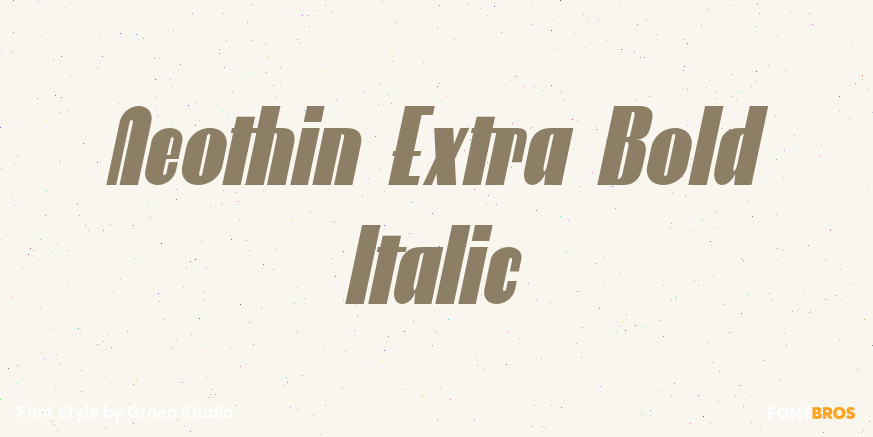 Neothin Extra Bold Italic Poster