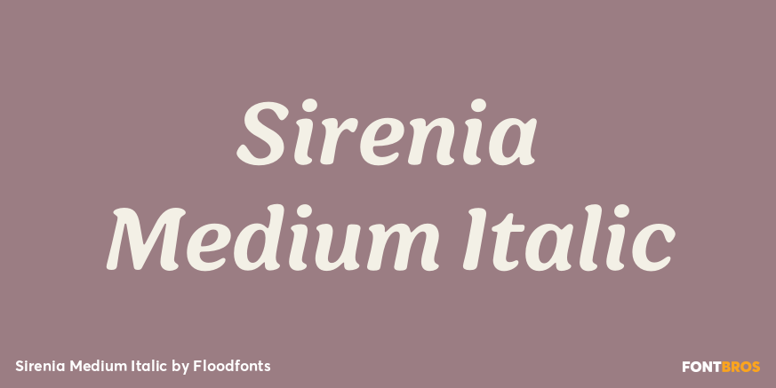 Sirenia Medium Italic Poster