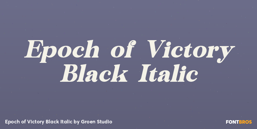 Epoch of Victory Black Italic Poster