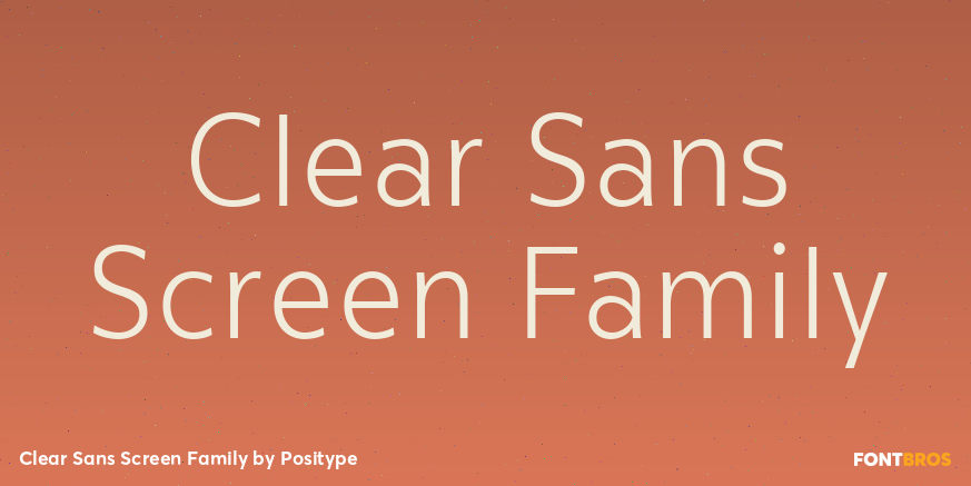 Clear Sans Screen Family Poster