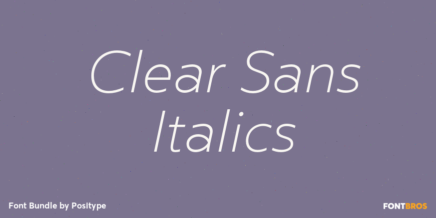 Clear Sans Italics Poster