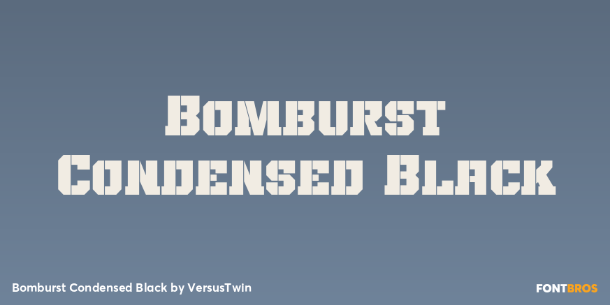 Bomburst Condensed Black Poster