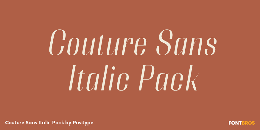 Couture Sans Italic Pack Poster