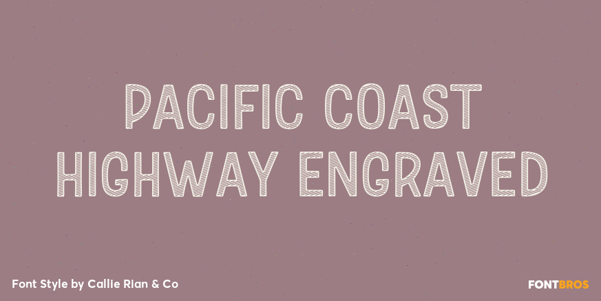 Pacific Coast Highway Engraved Poster