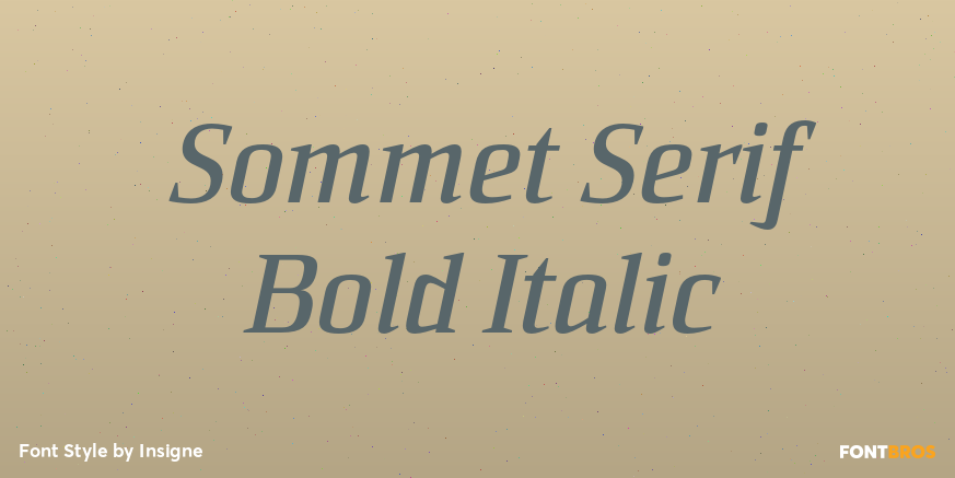 Sommet Serif Bold Italic Poster