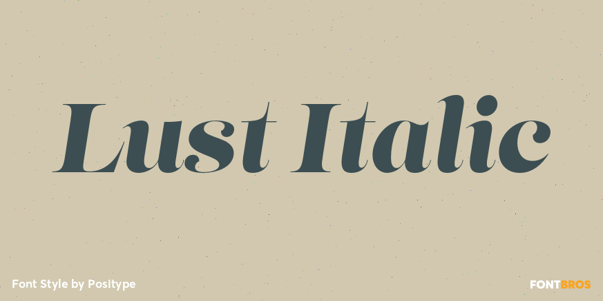 Lust Italic Poster