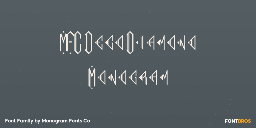 MFC Deco Diamond Monogram Poster