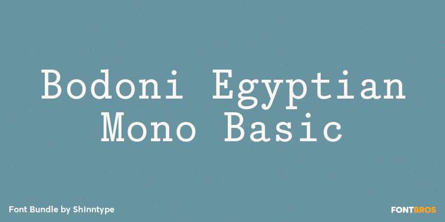 Bodoni Egyptian Mono Basic Poster