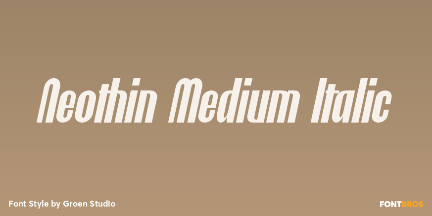 Neothin Medium Italic Poster