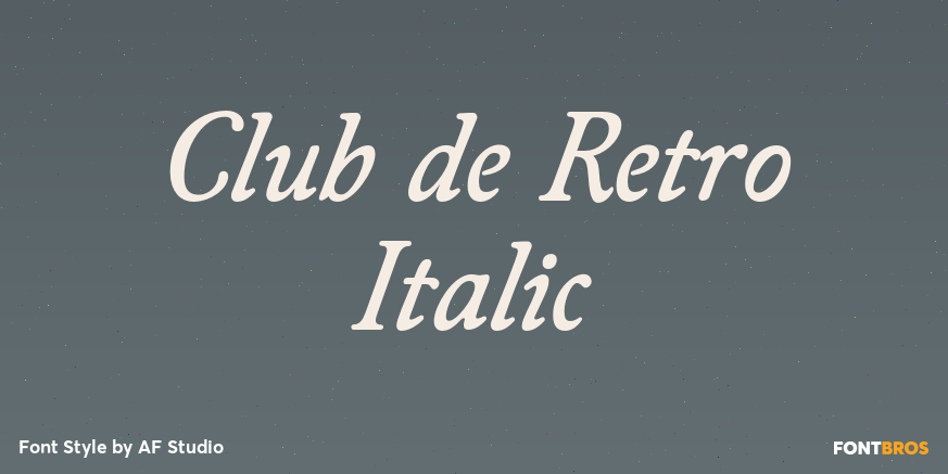 Club de Retro Italic Poster