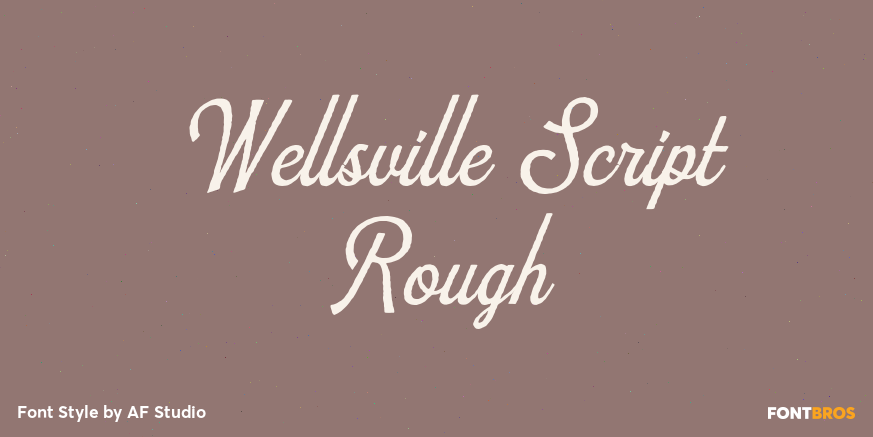 Wellsville Script Rough Poster