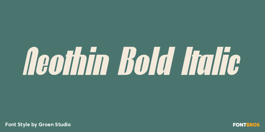 Neothin Bold Italic Poster