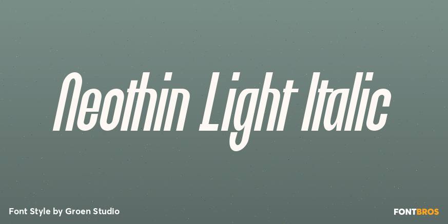 Neothin Light Italic Poster