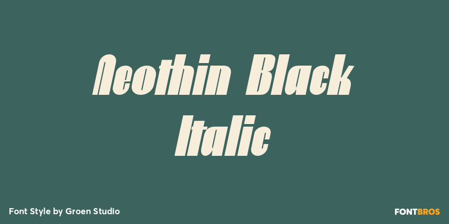 Neothin Black Italic Poster
